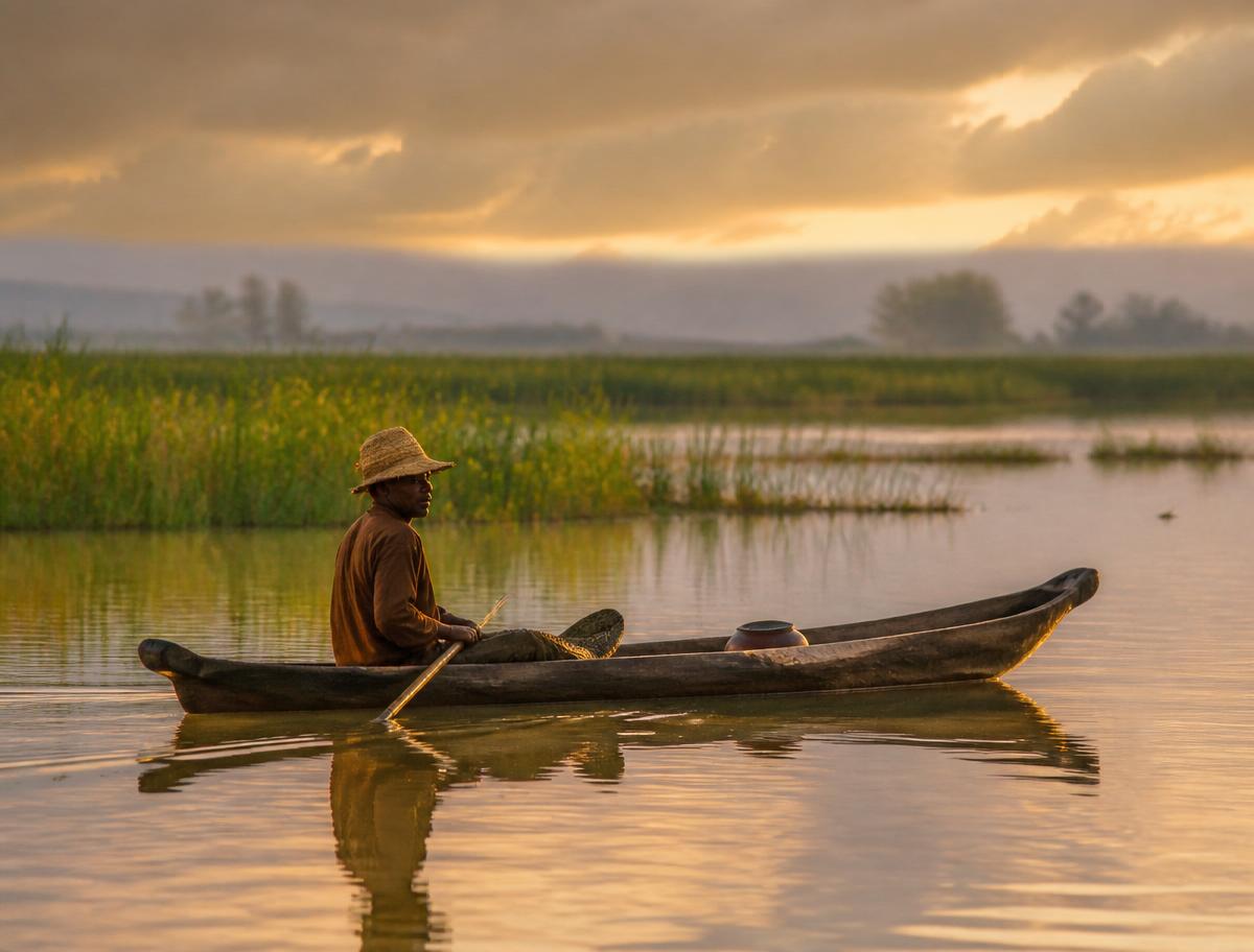 Paysage du lac Alaotra